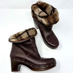 UGG Australia Women's CORA LYNN Foldover Brown Leather Boots Stud Accent size 8